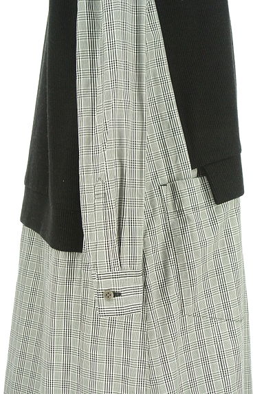 ZUCCa（ズッカ）の古着「ニット切替チェック柄シャツワンピース（ワンピース・チュニック）」大画像５へ