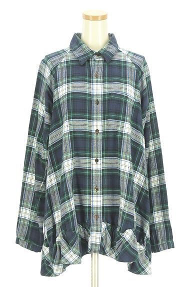ZUCCa（ズッカ）の古着「ペプラムチェック柄シャツ（ブラウス）」大画像１へ
