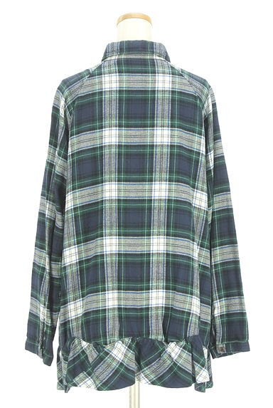 ZUCCa（ズッカ）の古着「ペプラムチェック柄シャツ（ブラウス）」大画像２へ