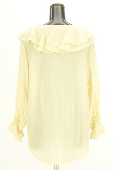 Cloth&Cross（クロス＆クロス）の古着「ティアードフリルカラーシアーカットソー（カットソー・プルオーバー）」大画像２へ