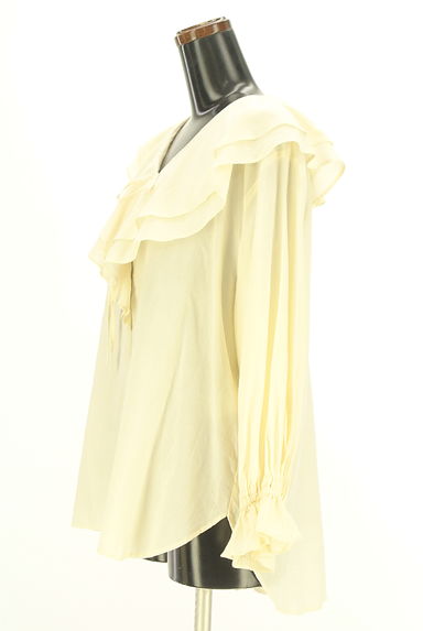 Cloth&Cross（クロス＆クロス）の古着「ティアードフリルカラーシアーカットソー（カットソー・プルオーバー）」大画像３へ