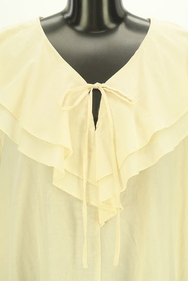 Cloth&Cross（クロス＆クロス）の古着「ティアードフリルカラーシアーカットソー（カットソー・プルオーバー）」大画像４へ