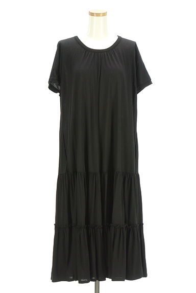 Cloth&Cross（クロス＆クロス）の古着「フレンチスリーブティアードフリルワンピース（ワンピース・チュニック）」大画像１へ