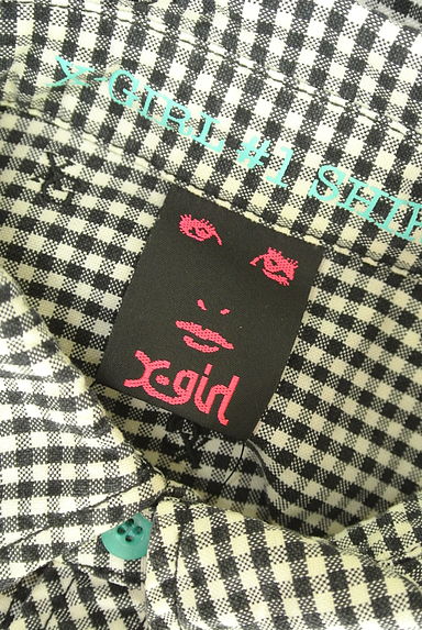 X-girl（エックスガール）の古着「ギンガムチェック柄×XGロゴ刺繍シャツ（ブラウス）」大画像６へ