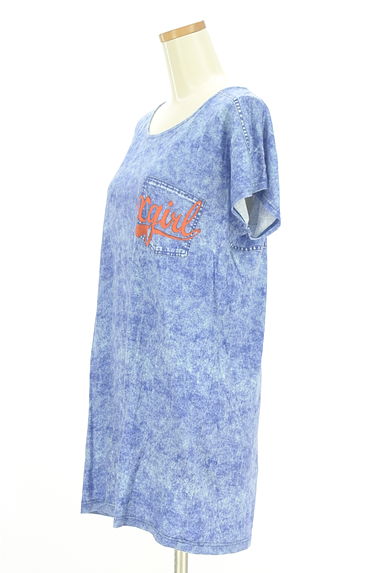 X-girl（エックスガール）の古着「フェイクポケットデニム風Tシャツ（Ｔシャツ）」大画像３へ