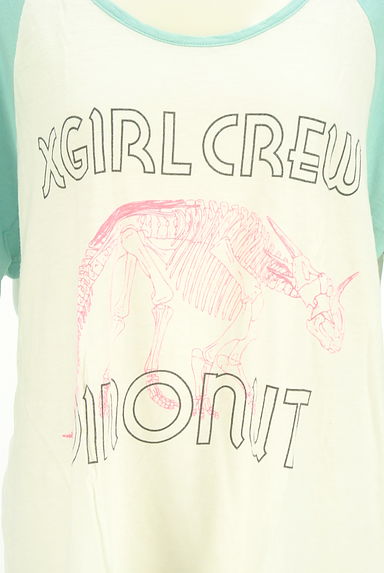 X-girl（エックスガール）の古着「七分袖ラグランTシャツ（Ｔシャツ）」大画像４へ