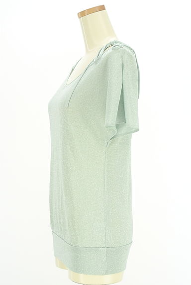 LAISSE PASSE（レッセパッセ）の古着「ラメ入りフレンチスリーブニットトップス（ニット）」大画像３へ