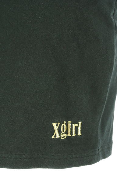X-girl（エックスガール）の古着「ロゴ刺繍入りスウェットミニスカート（ミニスカート）」大画像５へ