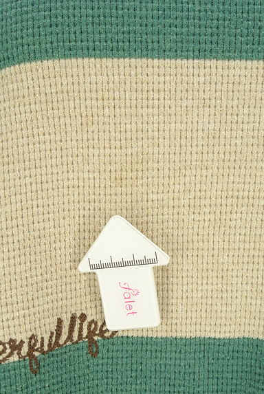drug store's（ドラッグストアーズ）の古着「ロゴ刺繍入り太ボーダー柄ワッフルワンピース（ワンピース・チュニック）」大画像５へ