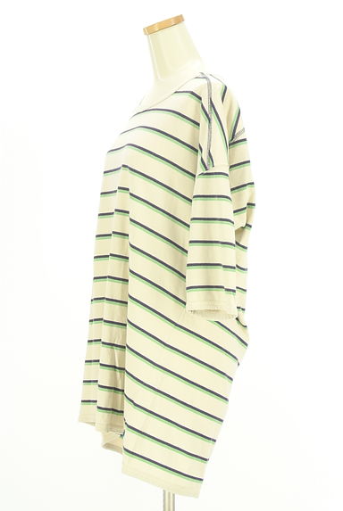 drug store's（ドラッグストアーズ）の古着「マルチボーダー柄Ｔシャツワンピース（ワンピース・チュニック）」大画像３へ