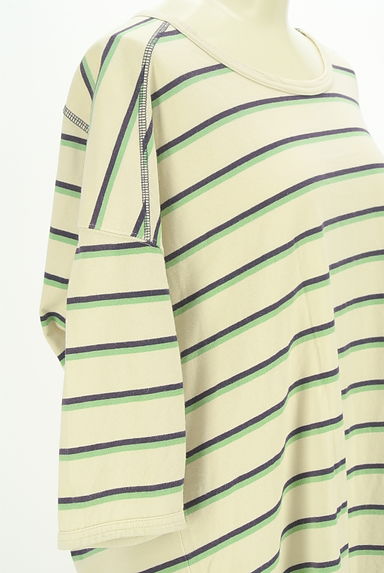 drug store's（ドラッグストアーズ）の古着「マルチボーダー柄Ｔシャツワンピース（ワンピース・チュニック）」大画像４へ
