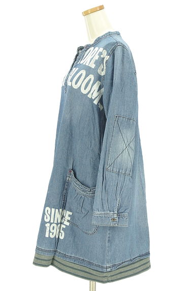 drug store's（ドラッグストアーズ）の古着「ロゴ入りデニムワンピース（ワンピース・チュニック）」大画像３へ