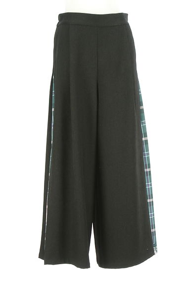 axes femme（アクシーズファム）の古着「サイドチェック柄切替ワイドパンツ（パンツ）」大画像１へ