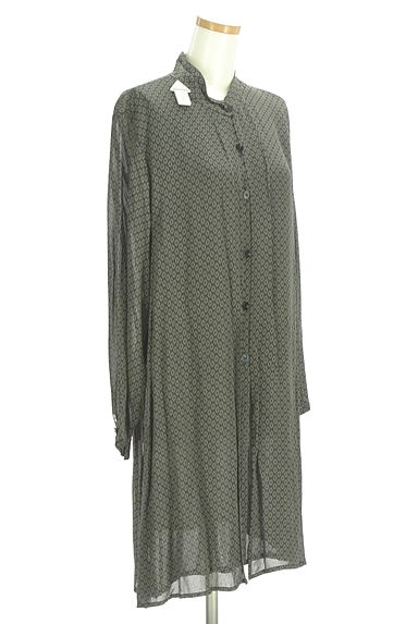 HIROKO KOSHINO（ヒロココシノ）の古着「ロングシアーブラウス（ワンピース・チュニック）」大画像４へ