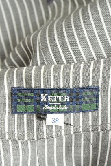 KEITH（キース）の古着「ストライプ膝丈フレアワンピース（ワンピース・チュニック）」大画像６へ