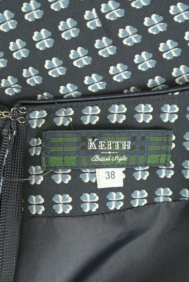 KEITH（キース）の古着「ベルト付き膝丈クローバー柄ワンピース（ワンピース・チュニック）」大画像６へ