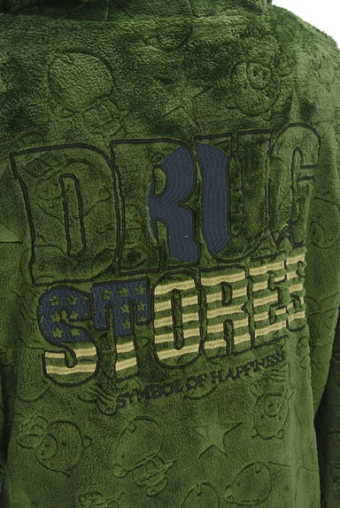 drug store's（ドラッグストアーズ）の古着「ブタ総柄ジップアップフリースパーカー（スウェット・パーカー）」大画像５へ