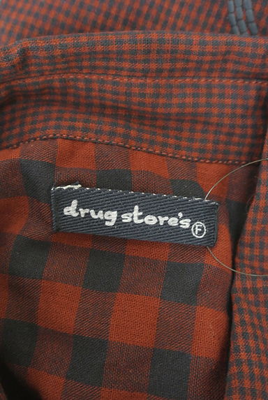 drug store's（ドラッグストアーズ）の古着「ブタプリント入りブロックチェック柄シャツワンピース（カジュアルシャツ）」大画像６へ