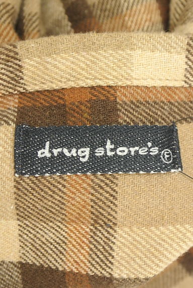 drug store's（ドラッグストアーズ）の古着「バンドカラーチェックシャツワンピース（ワンピース・チュニック）」大画像６へ
