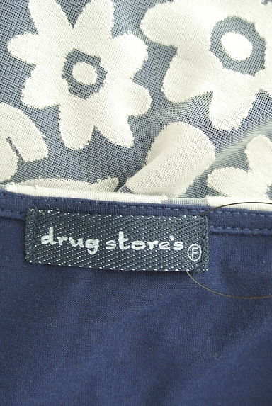 drug store's（ドラッグストアーズ）の古着「ネイビー×シアー総柄ノースリカットソー（カットソー・プルオーバー）」大画像６へ
