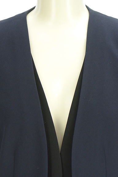 BEIGE，（ベイジ，）の古着「レイヤード風ノーカラージャケット（ジャケット）」大画像４へ