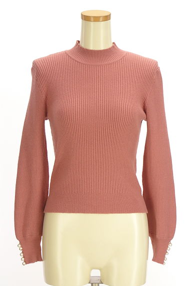 JILL by JILLSTUART（ジルバイジルスチュアート）の古着「パール付きモックネックリブニット（ニット）」大画像１へ