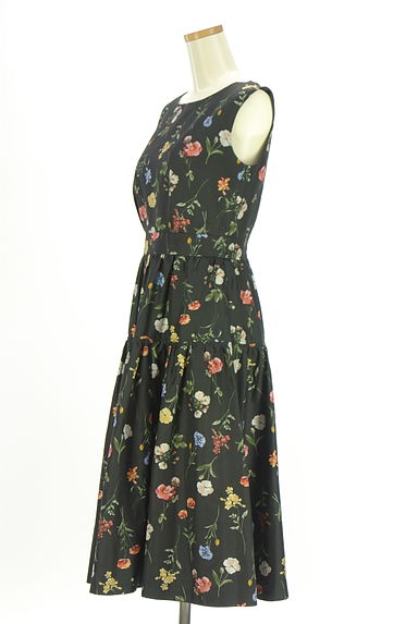 JILL by JILLSTUART（ジルバイジルスチュアート）の古着「花柄膝下フレアワンピース（ワンピース・チュニック）」大画像３へ