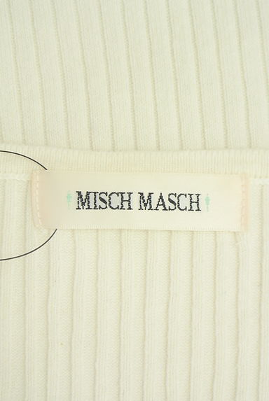 MISCH MASCH（ミッシュマッシュ）の古着「袖花柄チュールレース切替Vネックリブニットトップス（カットソー・プルオーバー）」大画像６へ