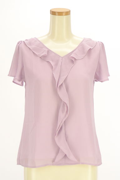 MISCH MASCH（ミッシュマッシュ）の古着「フリル入り半袖シフォンカットソー（カットソー・プルオーバー）」大画像１へ