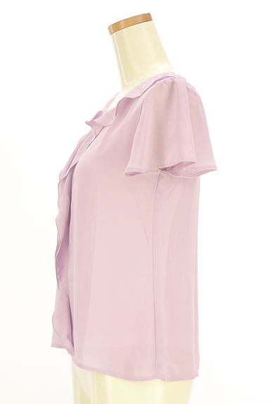 MISCH MASCH（ミッシュマッシュ）の古着「フリル入り半袖シフォンカットソー（カットソー・プルオーバー）」大画像３へ