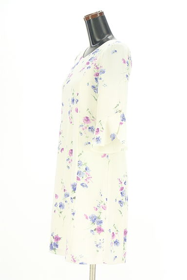MISCH MASCH（ミッシュマッシュ）の古着「7分袖フレアスリーブ花柄ワンピース（ワンピース・チュニック）」大画像３へ