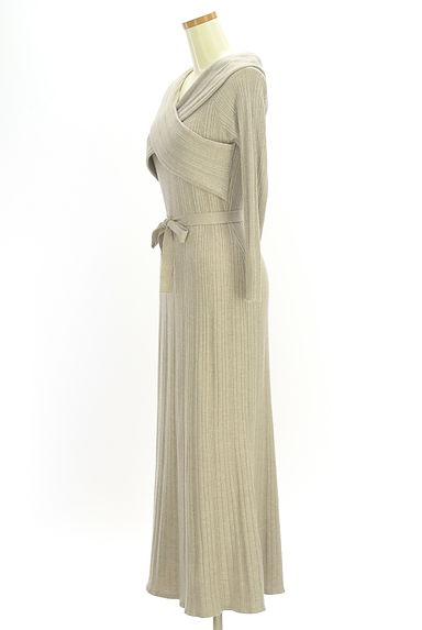 PROPORTION BODY DRESSING（プロポーションボディ ドレッシング）の古着「リブニットロングワンピース（ワンピース・チュニック）」大画像３へ