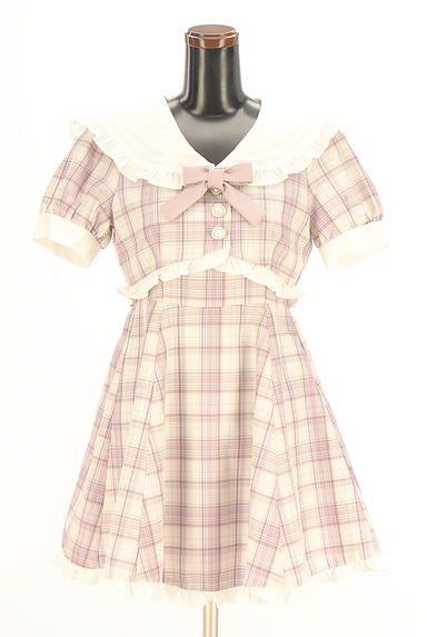 Ank Rouge（アンクルージュ）の古着「チェック柄セットアップ風ワンピース（ワンピース・チュニック）」大画像１へ