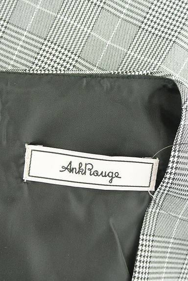 Ank Rouge（アンクルージュ）の古着「ハート型レース半袖チェック柄ワンピース（ワンピース・チュニック）」大画像６へ