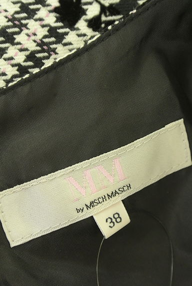 MISCH MASCH（ミッシュマッシュ）の古着「MM by MISCH MASCH 花柄フロッキープリント入りチェック柄ワンピース（ワンピース・チュニック）」大画像６へ