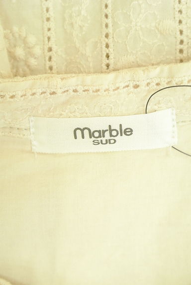 marble SUD（マーブルシュッド）の古着「花柄刺繍8分袖ノーカラーブラウス（ブラウス）」大画像６へ