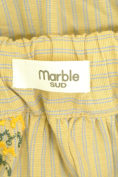 marble SUD（マーブルシュッド）の古着「ストライプ柄×インコ柄刺繍ミディ丈スカート（ロングスカート・マキシスカート）」大画像６へ