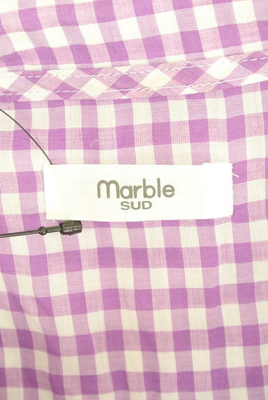 marble SUD（マーブルシュッド）の古着「ギンガムチェックドルマンシャツ（ブラウス）」大画像６へ