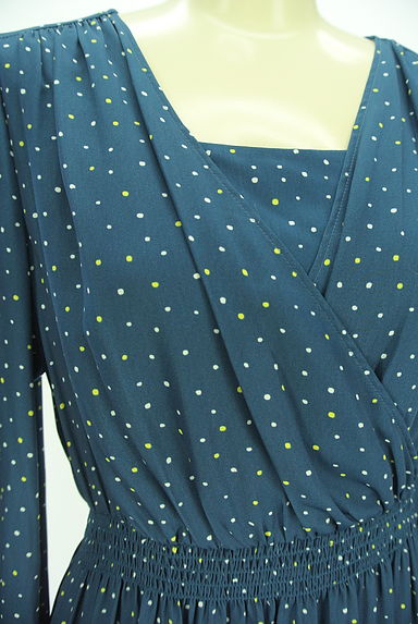 LOUNIE（ルーニィ）の古着「ドット柄カシュクールワンピース（ワンピース・チュニック）」大画像４へ