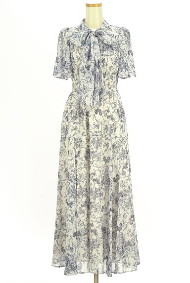 PROPORTION BODY DRESSING（プロポーションボディ ドレッシング）の古着「ボウタイ付き花柄シフォンワンピース（ワンピース・チュニック）」大画像１へ