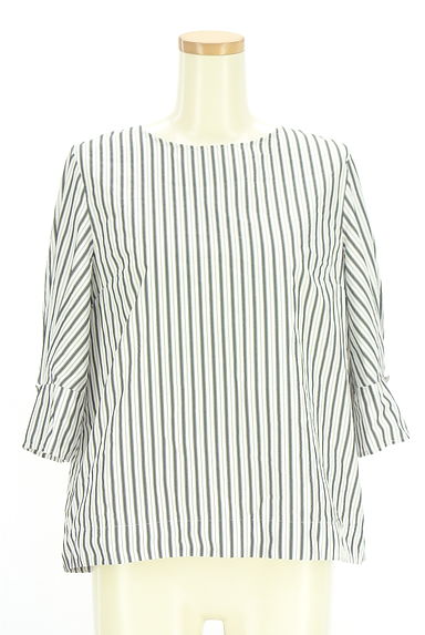 UNITED ARROWS（ユナイテッドアローズ）の古着「green label relaxing ストライプ柄スリーブコンシャスカットソー（カットソー・プルオーバー）」大画像１へ