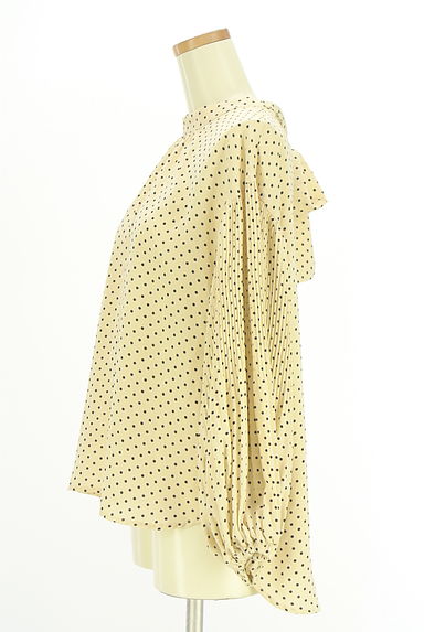 KATHARINE ROSS（キャサリンロス）の古着「袖プリーツドット柄カットソー（カットソー・プルオーバー）」大画像３へ