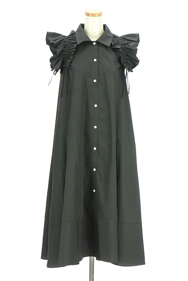 Re.Verofonna（ヴェロフォンナ）の古着「ギャザーフリルノースリロングワンピース（ワンピース・チュニック）」大画像１へ