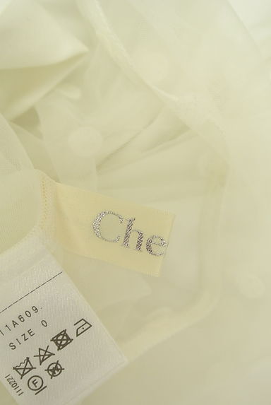 Chesty（チェスティ）の古着「Tシャツ付きドット柄チュールレイヤードカットソー（カットソー・プルオーバー）」大画像６へ