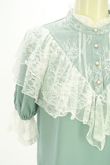 axes femme（アクシーズファム）の古着「axes femme kawaii ティアードフリルレース付き半袖カットソー（カットソー・プルオーバー）」大画像４へ
