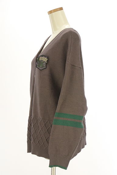 axes femme（アクシーズファム）の古着「Harry Potter Collection ワッペンブローチ付きニットカーディガン（カーディガン・ボレロ）」大画像３へ
