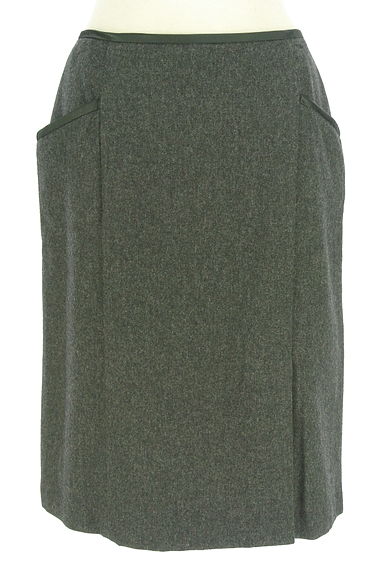 NATURAL BEAUTY BASIC（ナチュラルビューティベーシック）の古着「サテンパイピング入りウールタイトスカート（スカート）」大画像１へ