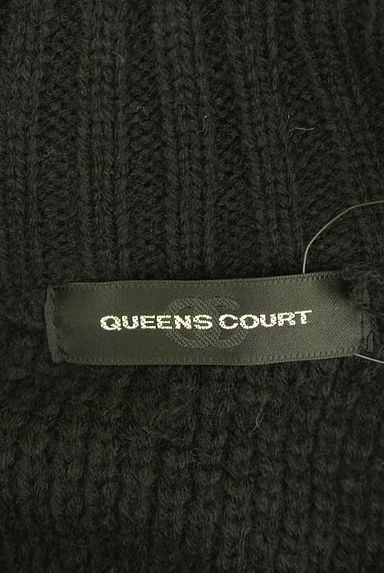 QUEENS COURT（クイーンズコート）の古着「リブ襟ケーブルニットポンチョ（カーディガン・ボレロ）」大画像６へ