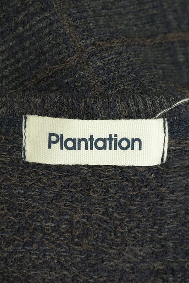 Plantation（プランテーション）の古着「チェック柄膝下ニットワンピース（ワンピース・チュニック）」大画像６へ