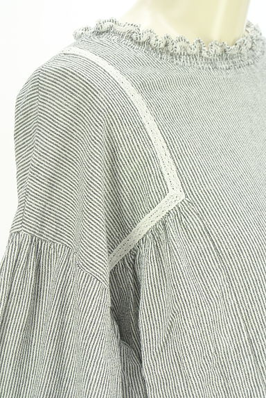 SM2（サマンサモスモス）の古着「ストライプコットンブラウス（カットソー・プルオーバー）」大画像４へ